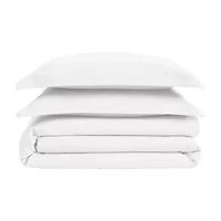 London Fog Garment Wash Solid Duvet Cover Set