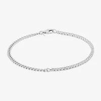 Limited Quantities! Womens Sterling Silver 7.5 Inch Curb Chain Bracelet