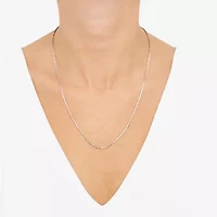 Womens 14K White Gold 22 Inch Link Necklace