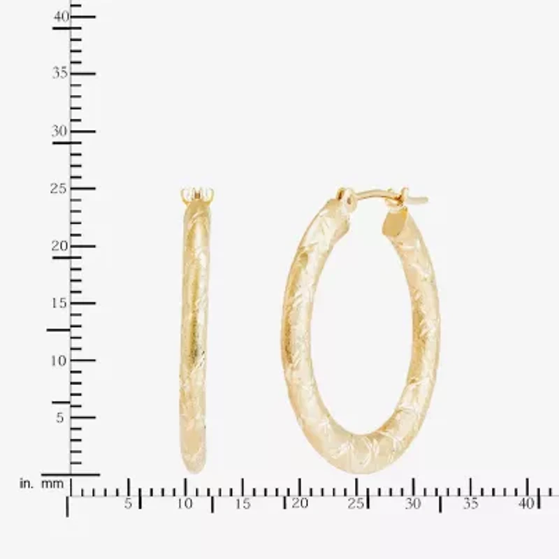 Limited Quantities! Womens 14K Gold 25mm Round Hoop Earrings