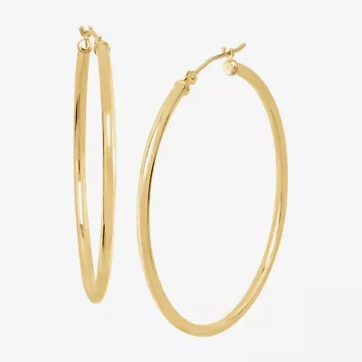Limited Quantities! Womens 14K Gold 40mm Round Hoop Earrings