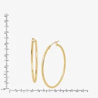 Limited Quantities! Womens 14K Gold 40mm Round Hoop Earrings