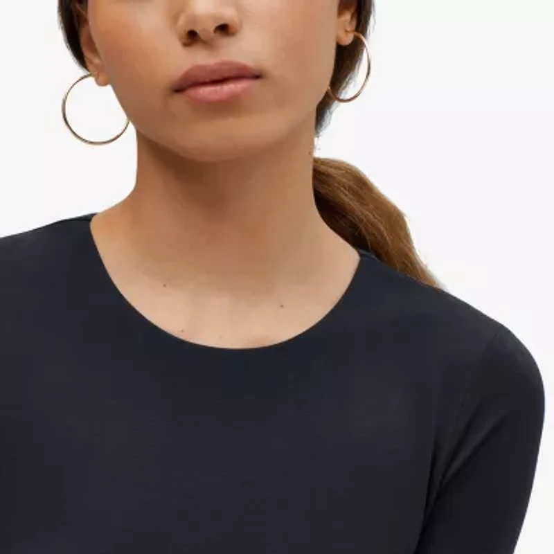 Limited Quantities! Womens 14K Gold 40mm Round Hoop Earrings