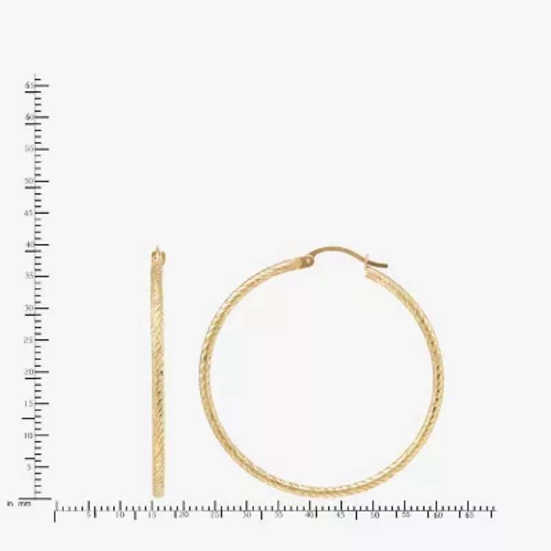 Limited Quantities! Womens 14K Gold 40mm Round Hoop Earrings