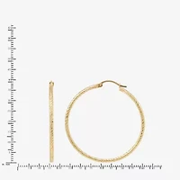Limited Quantities! Womens 14K Gold 40mm Round Hoop Earrings