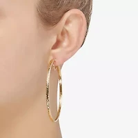 Limited Quantities! Womens 14K Gold 60mm Round Hoop Earrings