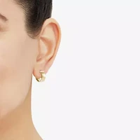 Limited Quantities! Womens 14K Gold 15mm Round Hoop Earrings