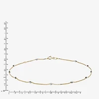 Limited Quantities! Womens 14K Two Tone Gold 10 Inch Box Ankle Bracelet