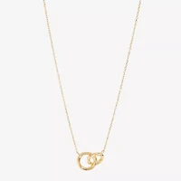 Limited Quantities! Womens 14K Gold Circle 18 Inch Pendant Necklace
