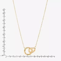 Limited Quantities! Womens 14K Gold Circle 18 Inch Pendant Necklace