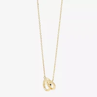 Limited Quantities! Womens 14K Gold Circle 18 Inch Pendant Necklace