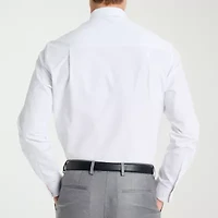 Nick Graham Mens Spread Collar Long Sleeve Shirt + Tie Set Fitted