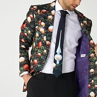 OppoSuits Mens Christmas Shine Pine 3-pc Suit