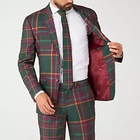 OppoSuits Mens Christmas Mixed Mesh 3-pc Suit
