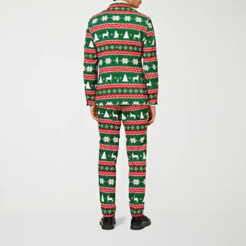 Opposuits Festive Fairisle Mens 3-pc. Suit Set
