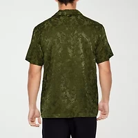 Forever 21 Mens Short Sleeve Paisley Button-Down Shirt