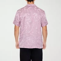 Forever 21 Mens Short Sleeve Paisley Button-Down Shirt