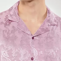 Forever 21 Mens Short Sleeve Paisley Button-Down Shirt
