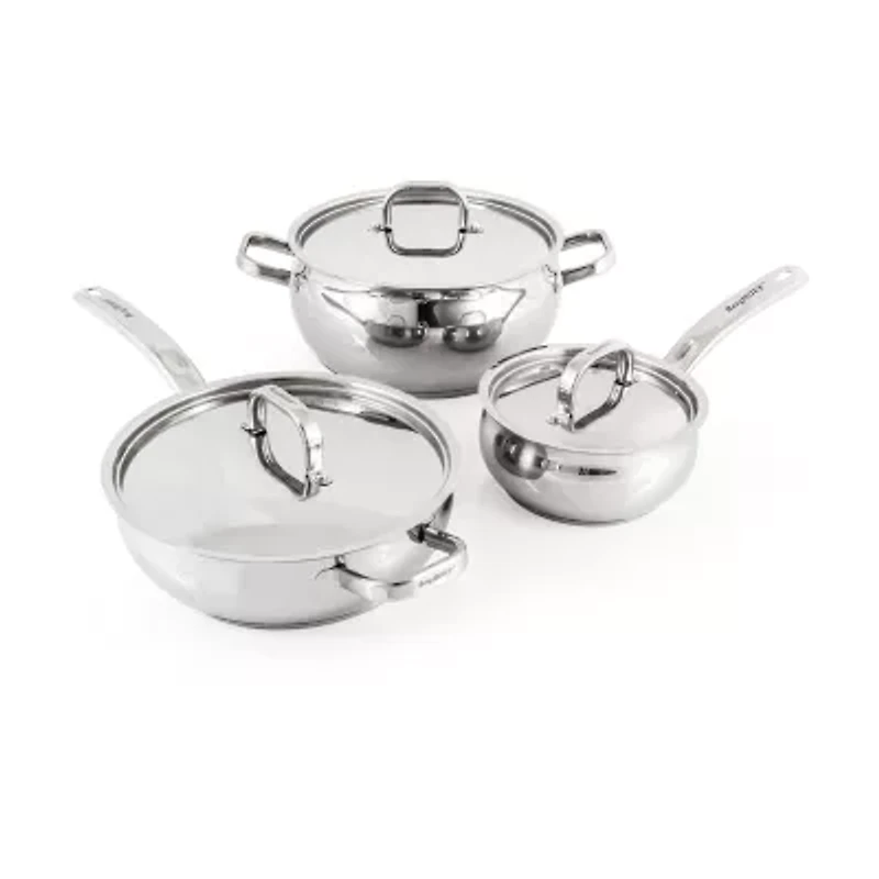 BergHOFF Belly Shape 18/10 Stainless Steel 6-pc. Cookware Set