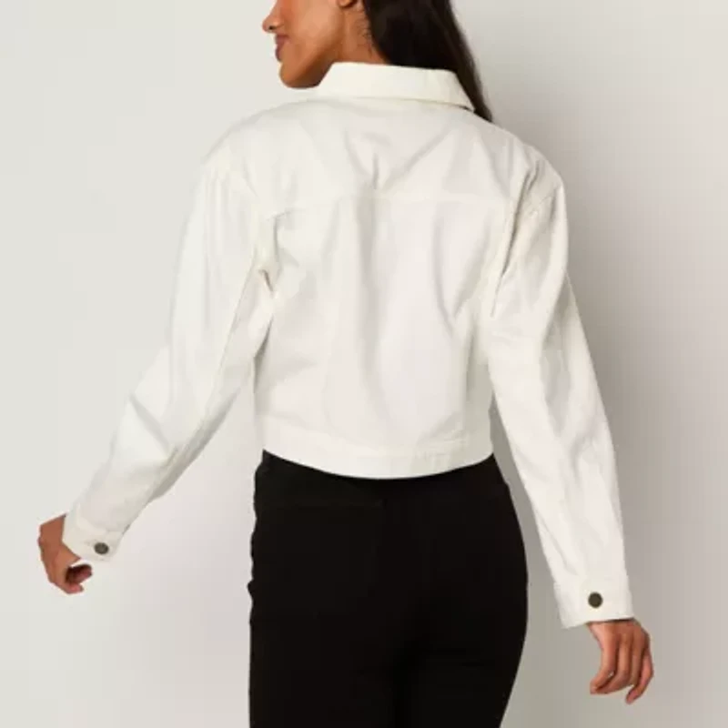 a.n.a Womens Denim Midweight Cropped Jacket