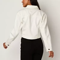 a.n.a Womens Denim Midweight Cropped Jacket