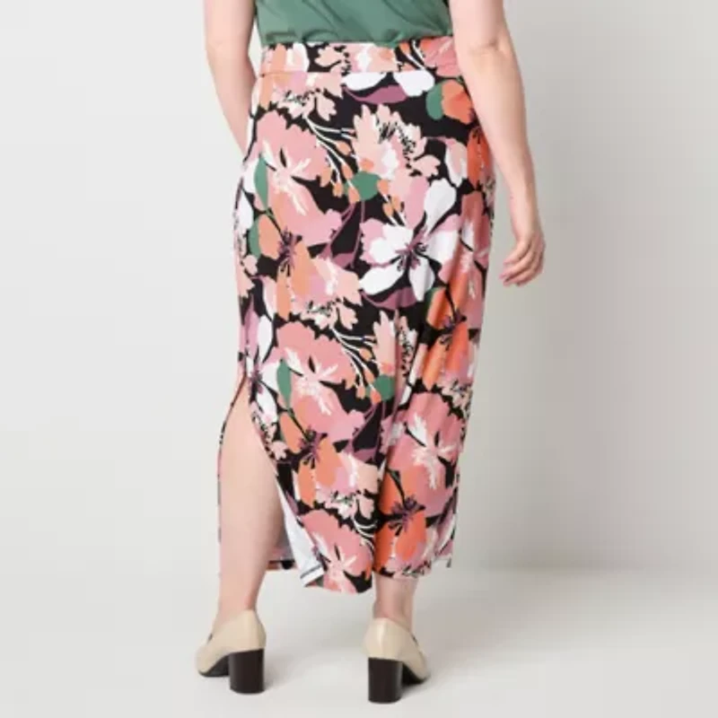 Liz Claiborne Womens Maxi Skirt Plus