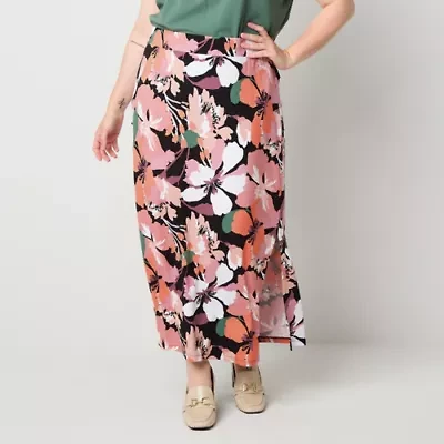 Liz Claiborne Womens Maxi Skirt Plus