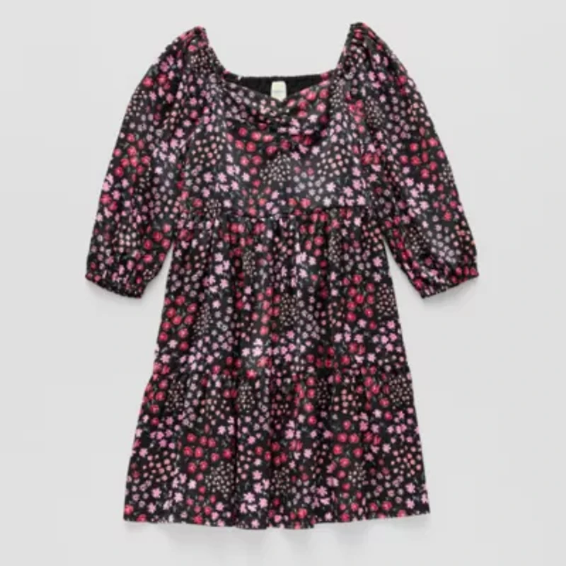 Thereabouts Little & Big Kid Girls Long Sleeve A-Line Dress