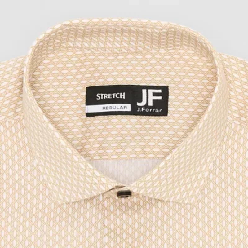 J. Ferrar Ultra Comfort Mens Regular Fit Stretch Fabric Wrinkle Free Long Sleeve Dress Shirt