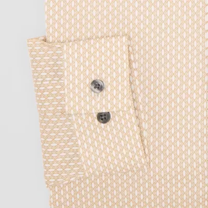 J. Ferrar Ultra Comfort Mens Regular Fit Stretch Fabric Wrinkle Free Long Sleeve Dress Shirt