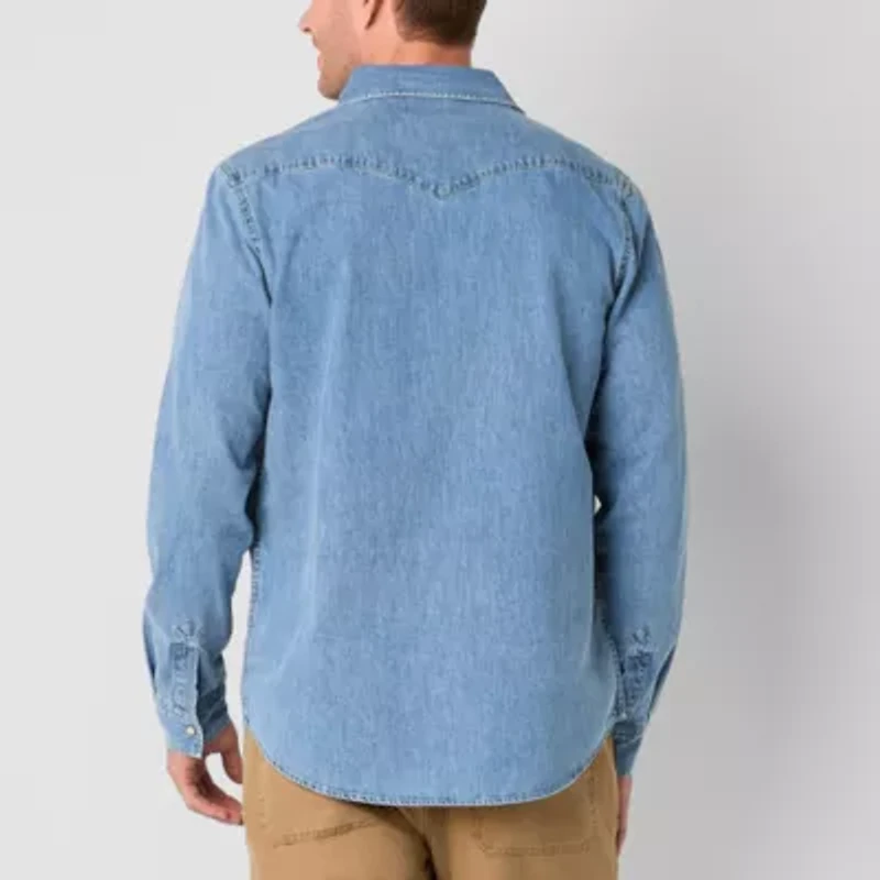 Frye and Co. Mens Long Sleeve Regular Fit Button-Down Shirt