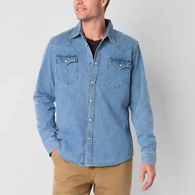 Frye and Co. Mens Long Sleeve Regular Fit Button-Down Shirt