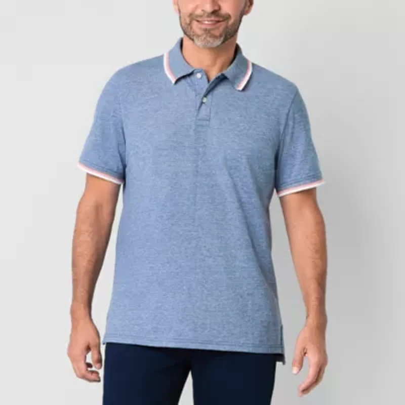St. John's Bay Essential Oxford Mens Slim Fit Short Sleeve Polo Shirt