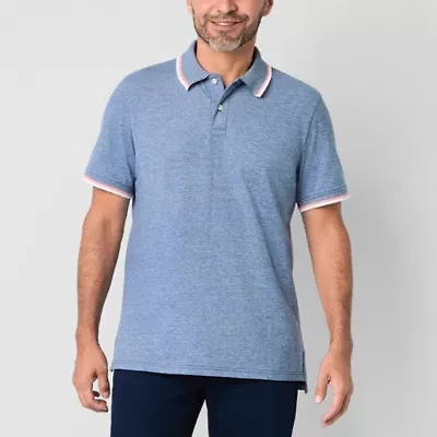St. John's Bay Essential Oxford Mens Slim Fit Short Sleeve Polo Shirt