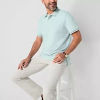 St. John's Bay Essential Oxford Mens Slim Fit Short Sleeve Polo Shirt