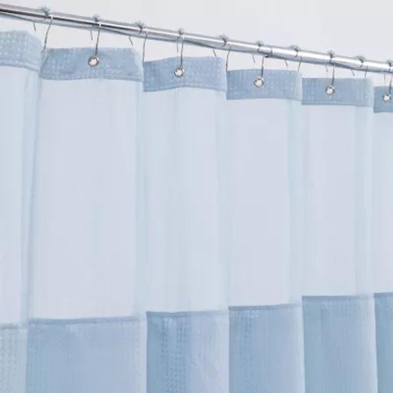 Awesome Home™ Polyester Waffle Snap Liner Shower Curtain Set