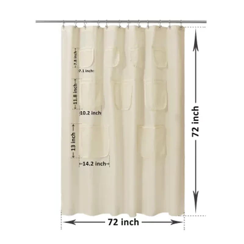 Awesome Home™ With Mesh Pockets Shower Curtain