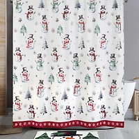 Avanti Winter Snowman Shower Curtain