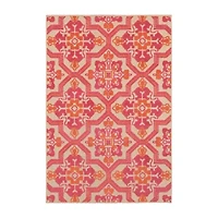 Covington Home Celestia Mixed Pile Floral Indoor Outdoor Rectangular Area Rug