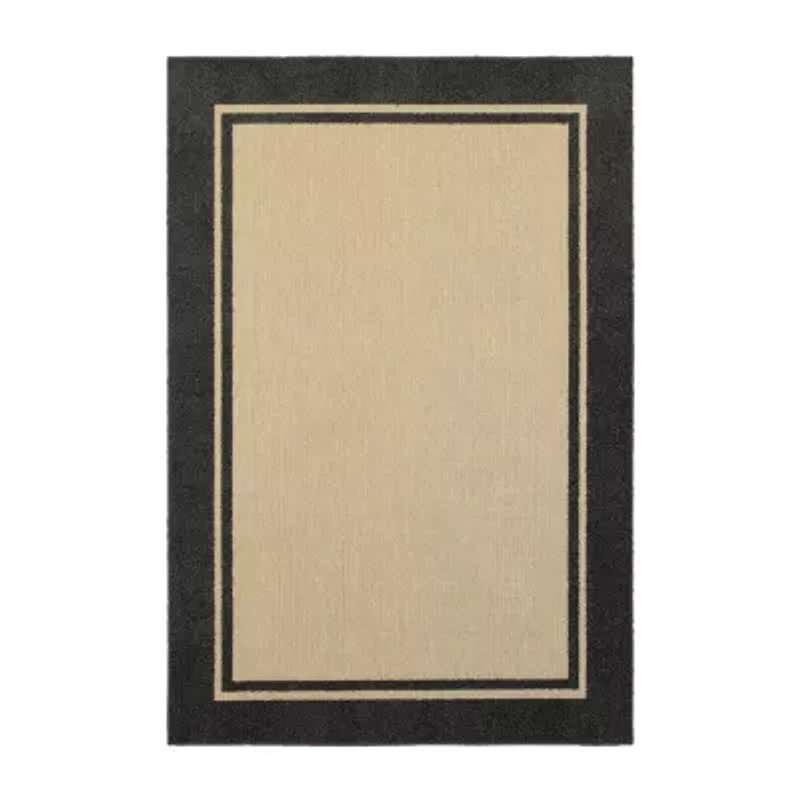 Covington Home Celestia Mixed Pile Border Indoor Outdoor Rectangular Area Rug