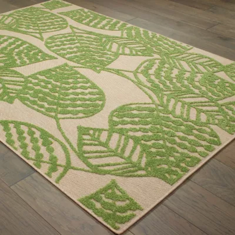 Covington Home Celestia Mixed Pile Tropical Indoor Outdoor Rectangular Area Rug