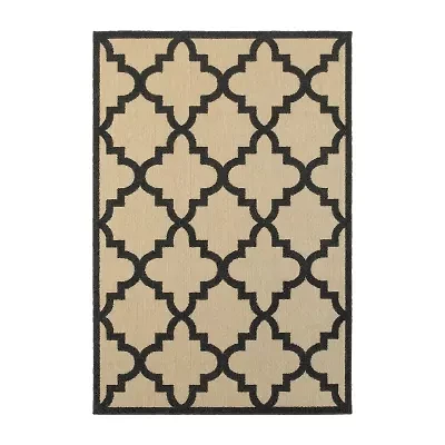Covington Home Celestia Mixed Pile Lattice Indoor Outdoor Rectangular Area Rug