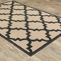 Covington Home Celestia Mixed Pile Lattice Indoor Outdoor Rectangular Area Rug