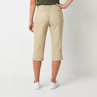 St. John's Bay Secretly Slender Womens Slim Mid Rise Capri Pant