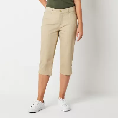 St. John's Bay Secretly Slender Womens Slim Mid Rise Capri Pant
