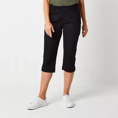 St. John's Bay Secretly Slender Womens Slim Mid Rise Capri Pant