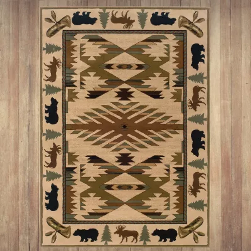 Covington Home Harlow Cabin Hearth 46"X65" Indoor Rectangular Accent Rug
