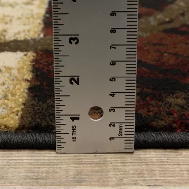 Covington Home Harlow Abstract Color Block 8'X8' Indoor Round Area Rug