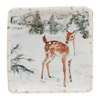 Certified International Winter's Frost 4-pc. Earthenware Appetizer Plate