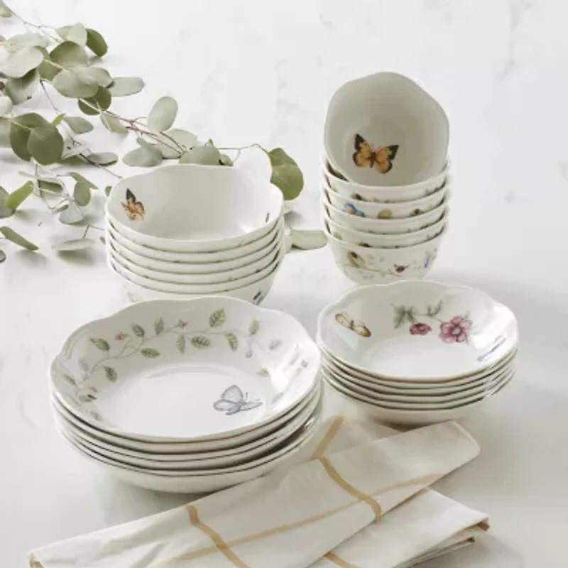 Lenox Butterfly Meadow 24-pc. Porcelain Bowl Set